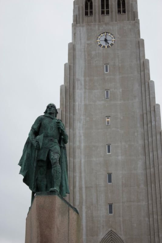 Leif Erikson Statue Before Hallgrímskirkja