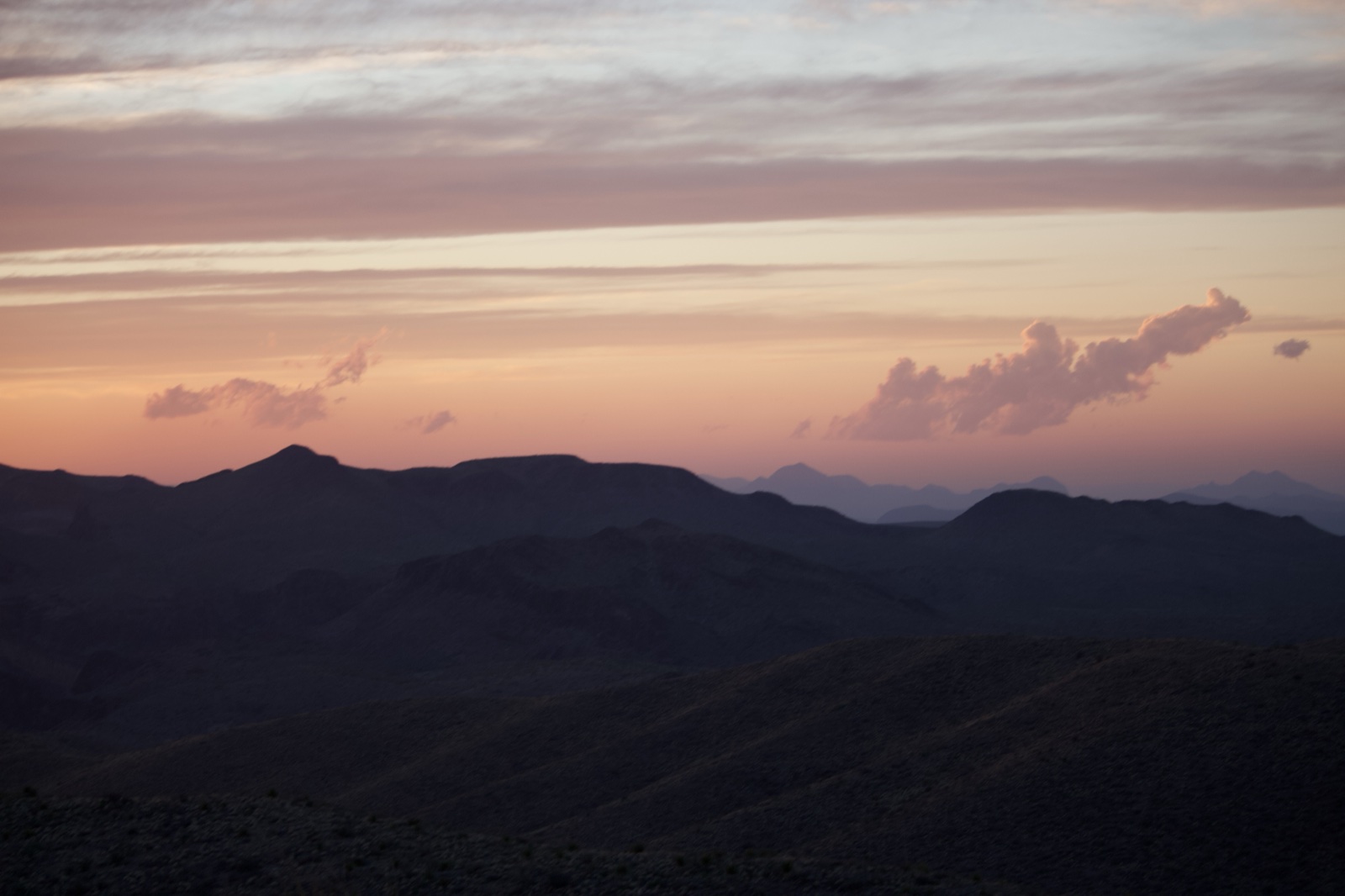 Mountain Silhouette at Sunset