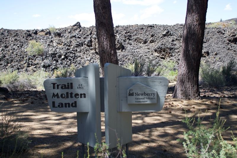 Trail to Molten Land Sign