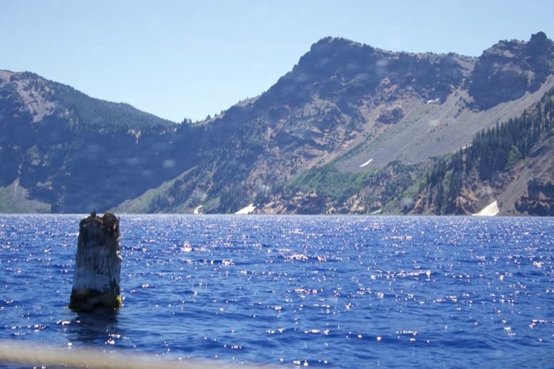 Lake Crater with Mountain Backdrop