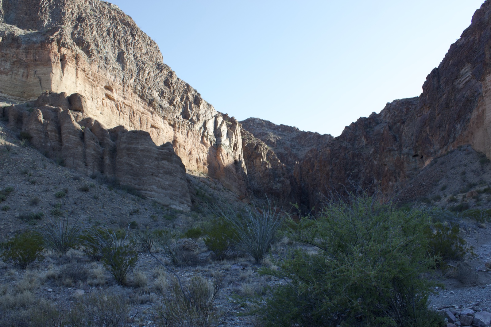 Desert Canyon With Rocky Cliffs