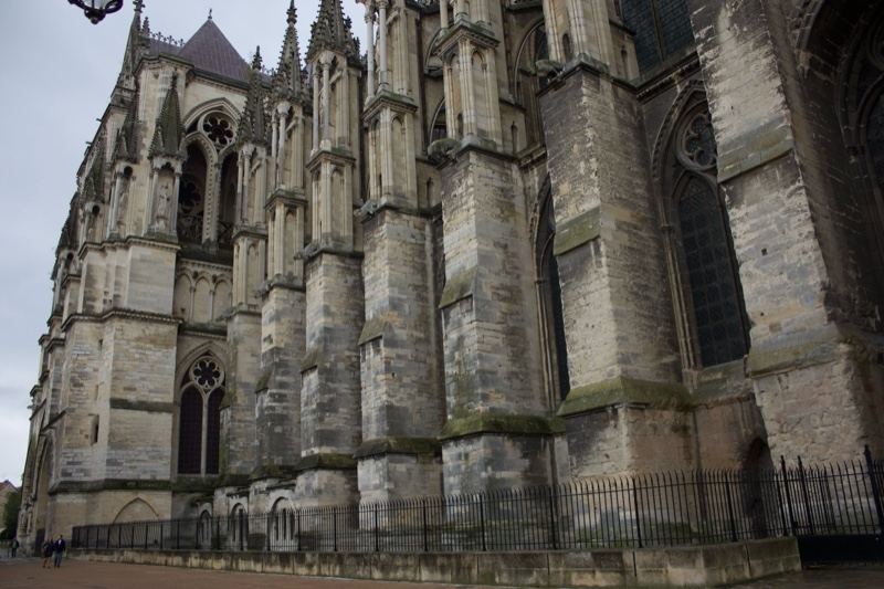 Gothic Cathedral Facade Stone Buttresses
