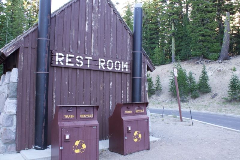 Wooden Restroom in Forest