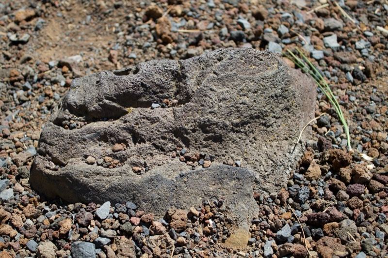 Weathered Rock on Gravelly Ground