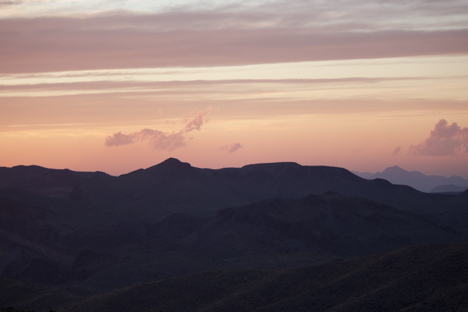 Mountain Silhouette at Sunset