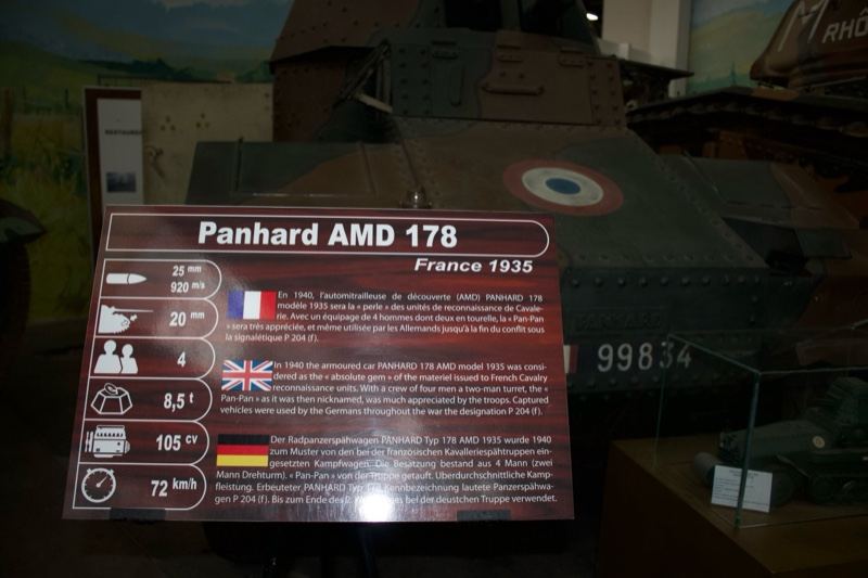 Panhard AMD 178 Museum Plaque