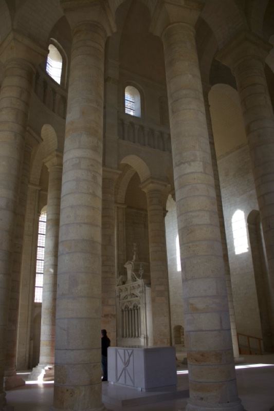 Interior of Gothic Church Nave Columns