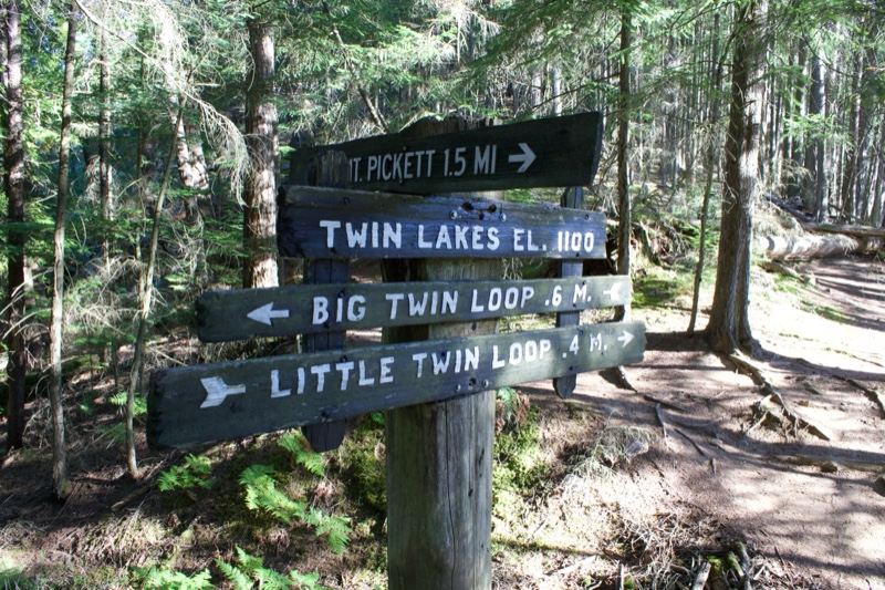 Forest Trail Signpost Directions