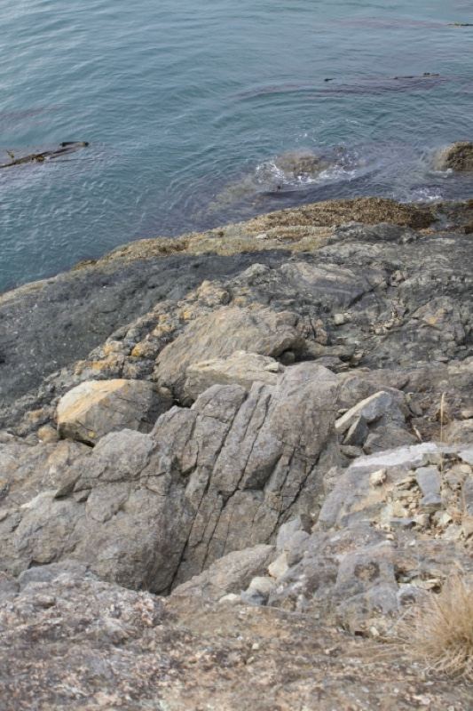 Rugged Rocky Shoreline Meeting Ocean