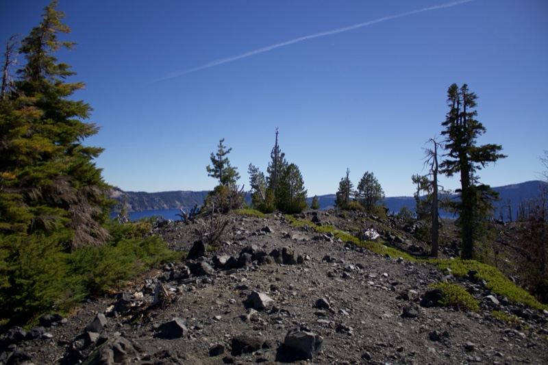 Rocky Ridge Overlooking Distant Mountains
