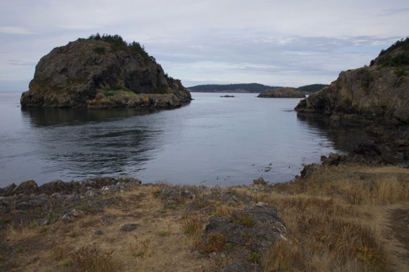 Rocky Islet in Coastal Inlet