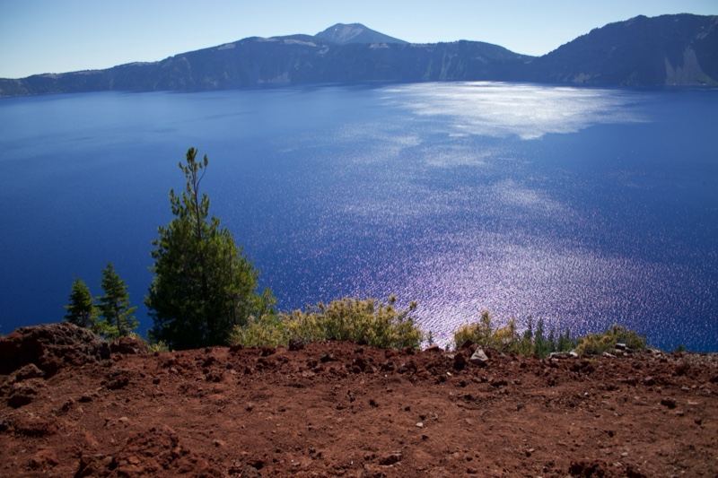 Crater Lake View Over Blue Waters