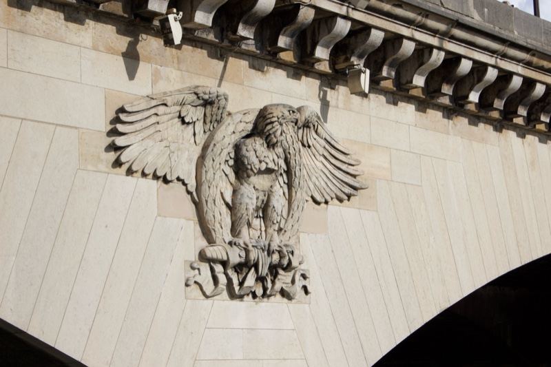 Winged Figure Relief on Bridge Arch