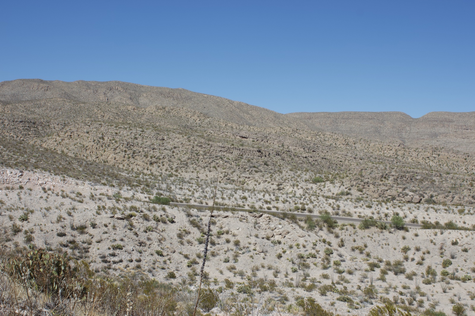 Arid Desert Mountains Under Clear Sky