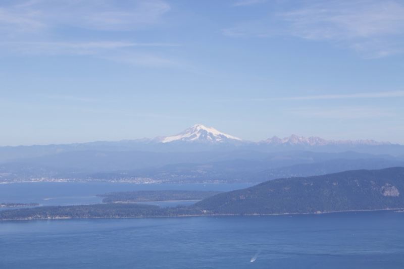 Snow-Capped Mountain Over Puget Sound