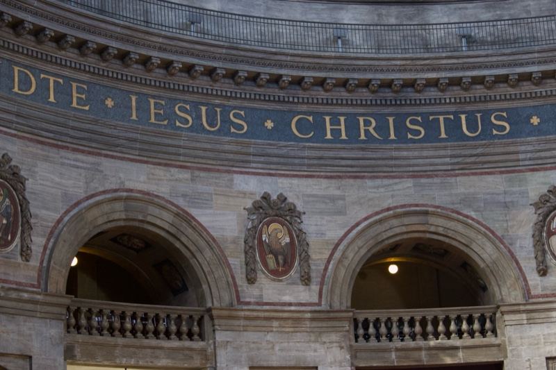 Interior Church Inscription Jesus Christus