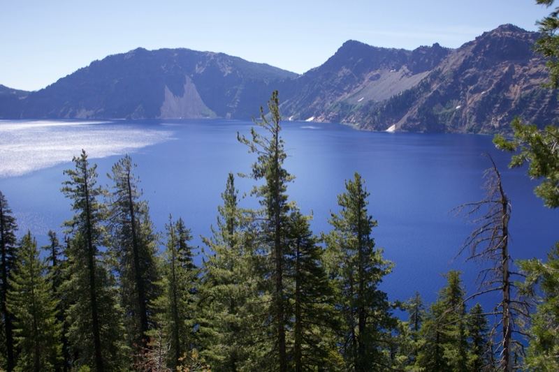 Crater Lake with Forested Shore