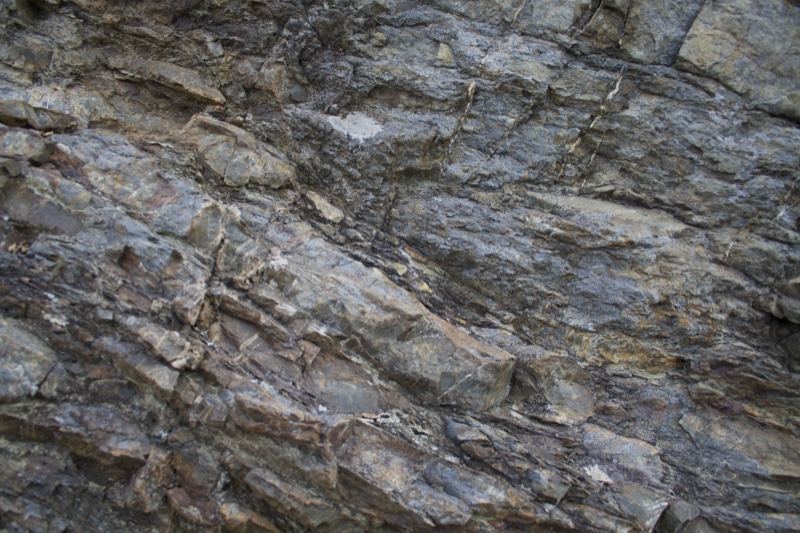 Rugged Layered Rock Formation Close-up