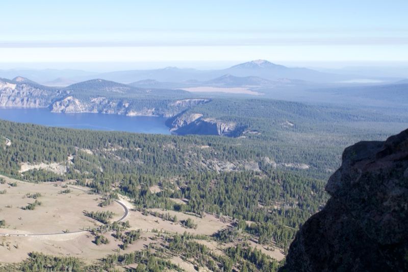 Aerial View of Mountain Lake and Forest