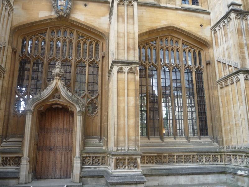 Gothic Stone Facade with Wooden Door