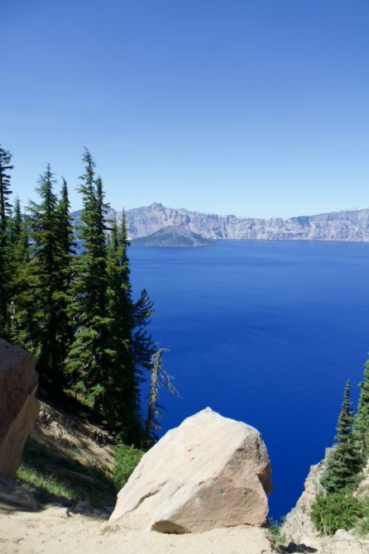 Crater Lake Blue Vista From Rim