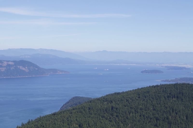 Coastal Mountain View Over Water
