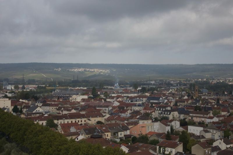 Overcast View of European Town Rooftops