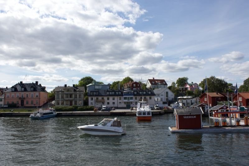 Harbor Boats and Town Across Water
