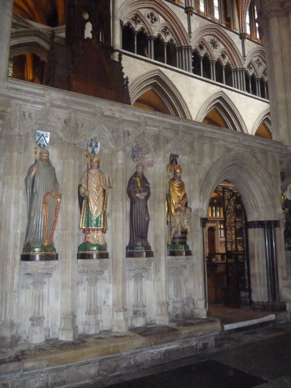 Interior Statues in Gothic Church Niche