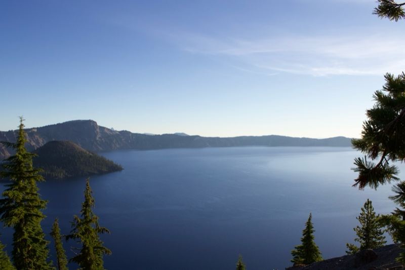 Crater Lake Vista with Wizard Island
