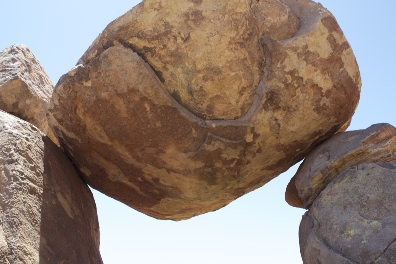 Balanced Boulder Overhanging Rocks