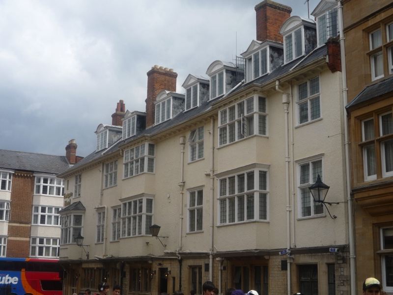 Georgian townhouses under overcast sky