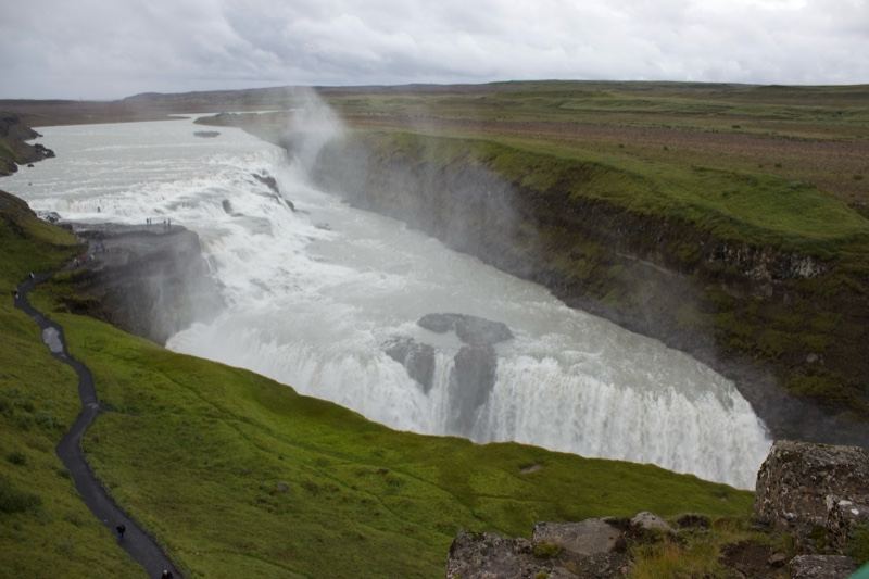 Gullfoss Waterfall in Iceland Canyon