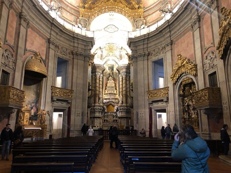 Interior of ornate church nave