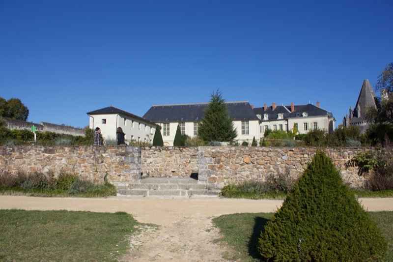 Chateau on hill with garden path