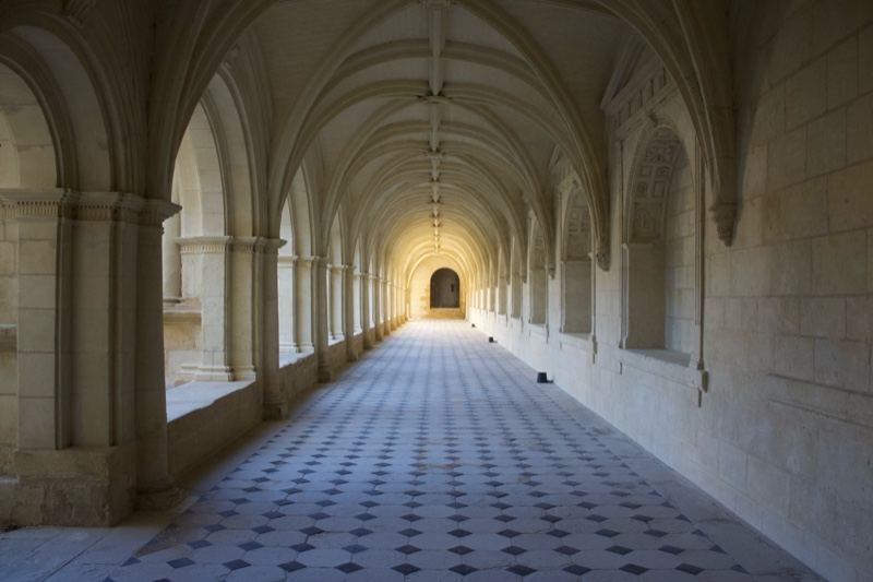 Vaulted Cloister Corridor Interior