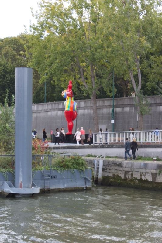 Colorful Sculpture by Riverbank