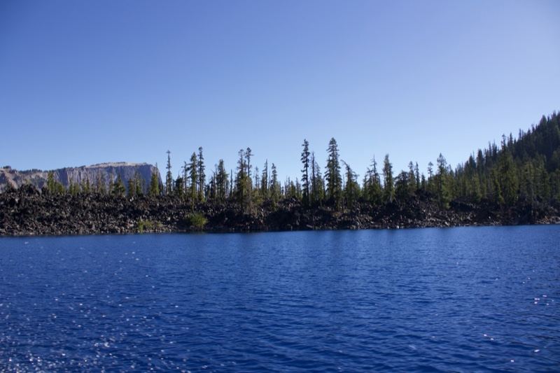 Alpine Lake with Forested Shoreline