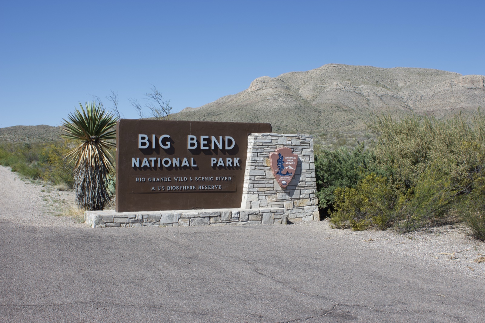 Big Bend National Park Entrance Sign