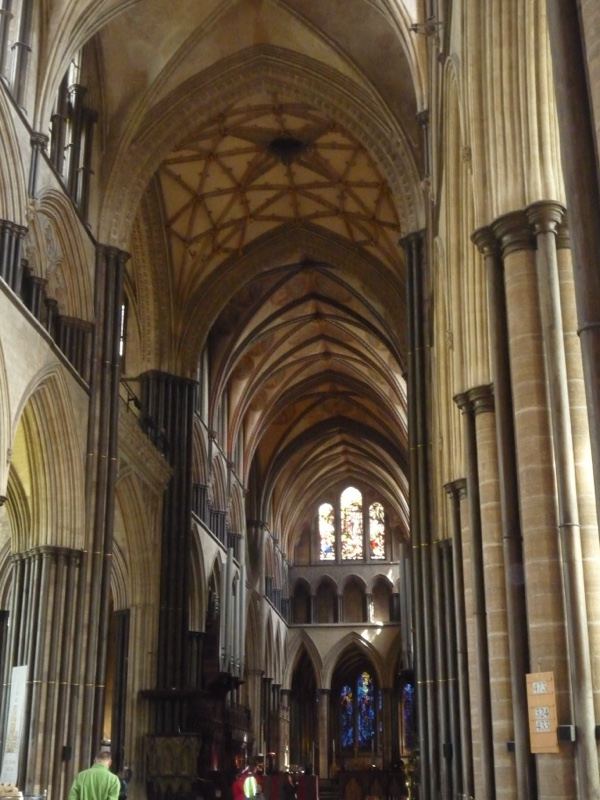 Gothic Cathedral Nave Interior View