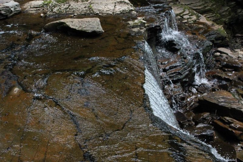 Mountain Stream Cascading Over Rocks