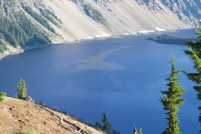 Crater Lake Overlook with Blue Water