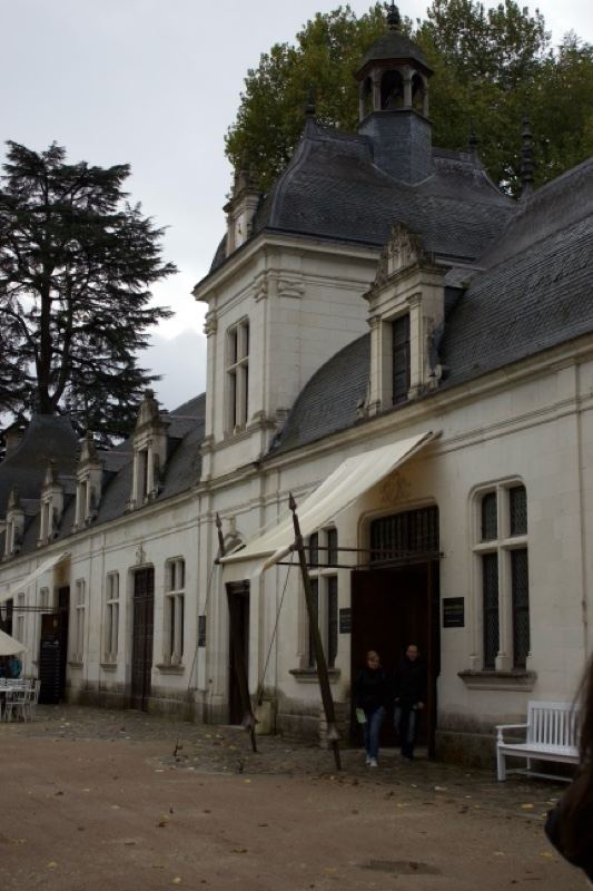 Historic White Estate Building Courtyard