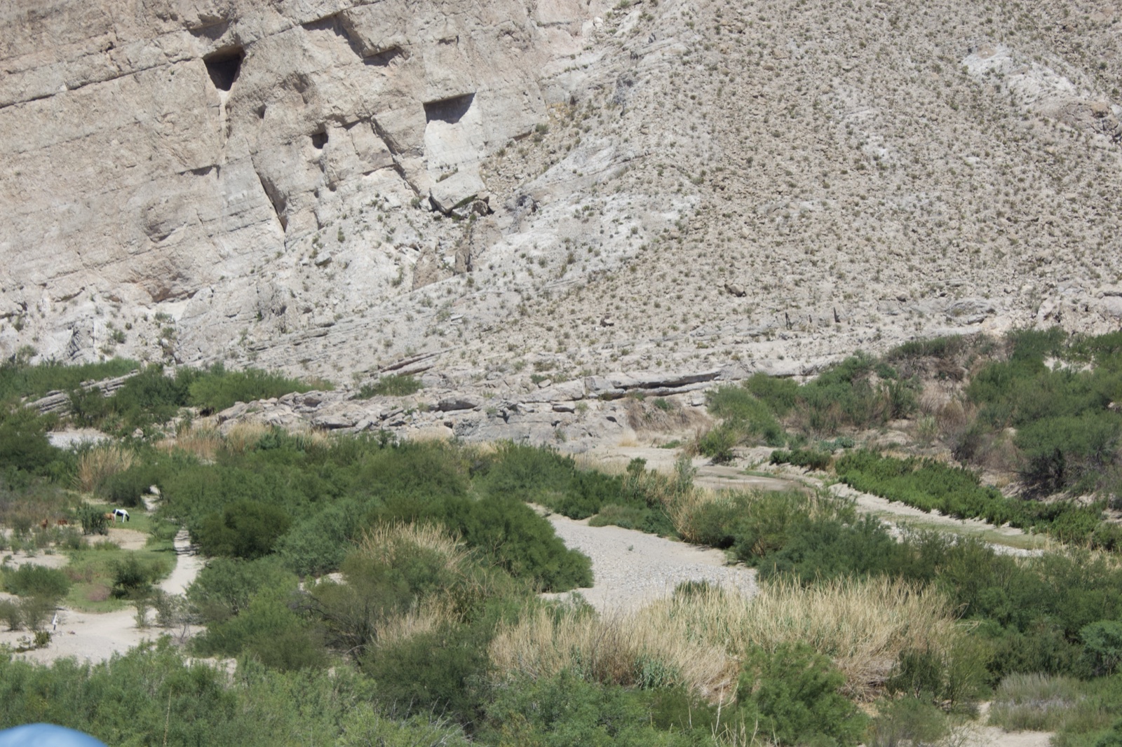 Desert Canyon With Rocky Cliff