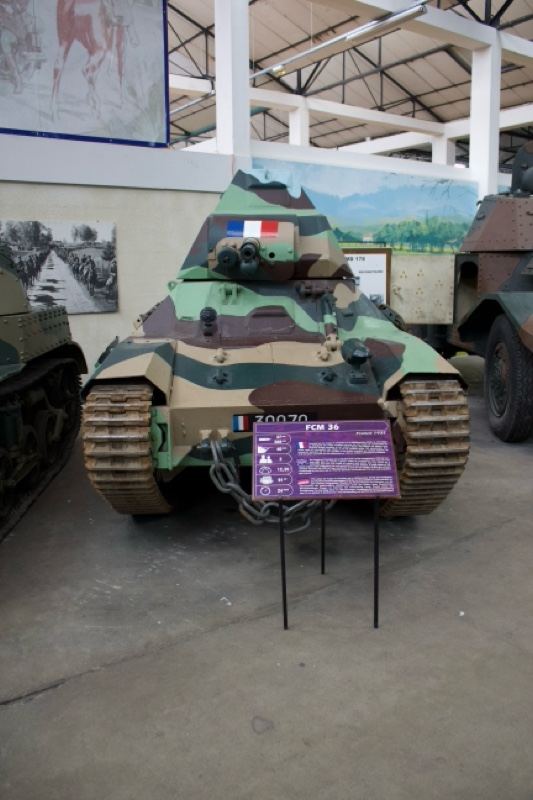 Camouflaged Tank in Museum Hall