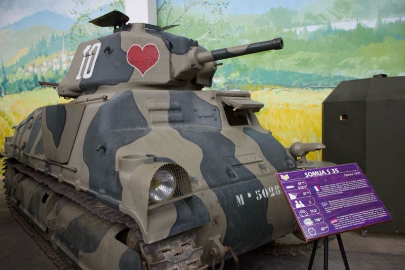 Camouflaged Tank with Heart Marking