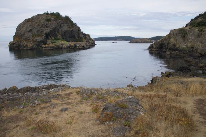 Rocky Islet in Coastal Inlet