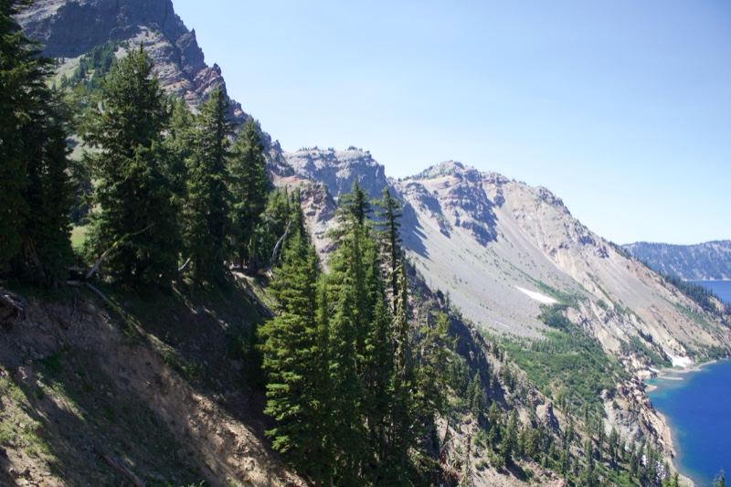 Crater Lake Rim with Pine Trees
