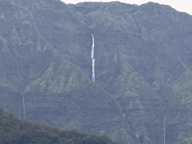Waterfall on Lush Green Mountain