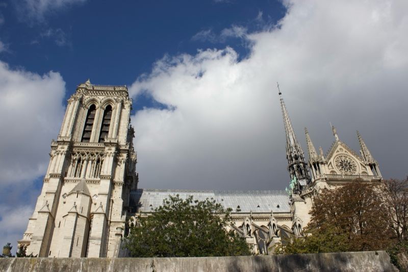 Notre Dame Cathedral Paris Sky